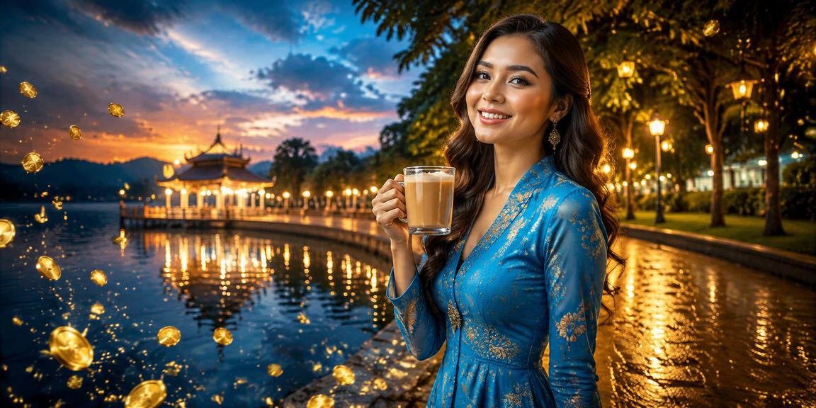 Wanita Malaysia dalam baju kurung menggunakan platform pertaruhan dalam talian hrmis2